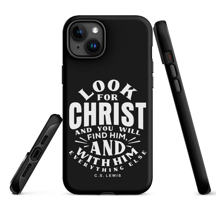 Christian Phone Case Look For Christ Black for iPhone® iPhone® Phone Cases   