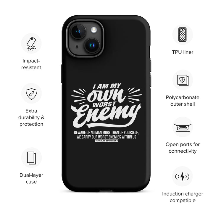 Christian Phone Case Worst Enemy Black for iPhone® iPhone® Phone Cases   