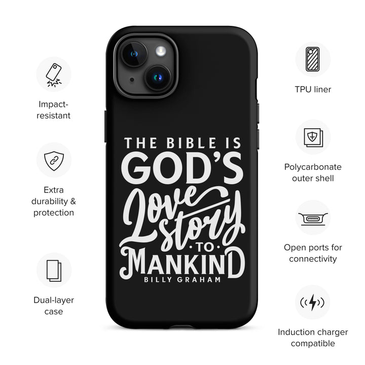 Christian Phone Case God's Love Story Black for iPhone® iPhone® Phone Cases   