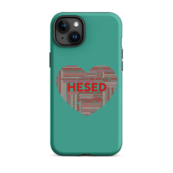 Christian Phone Case Hesed Heart Teal for iPhone® iPhone® Phone Cases Matte iPhone 15 Plus 