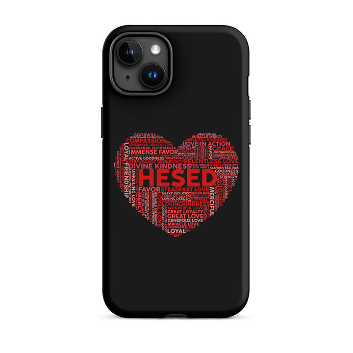 Christian Phone Case Hesed Heart Black for iPhone® iPhone® Phone Cases Matte iPhone 15 Plus 