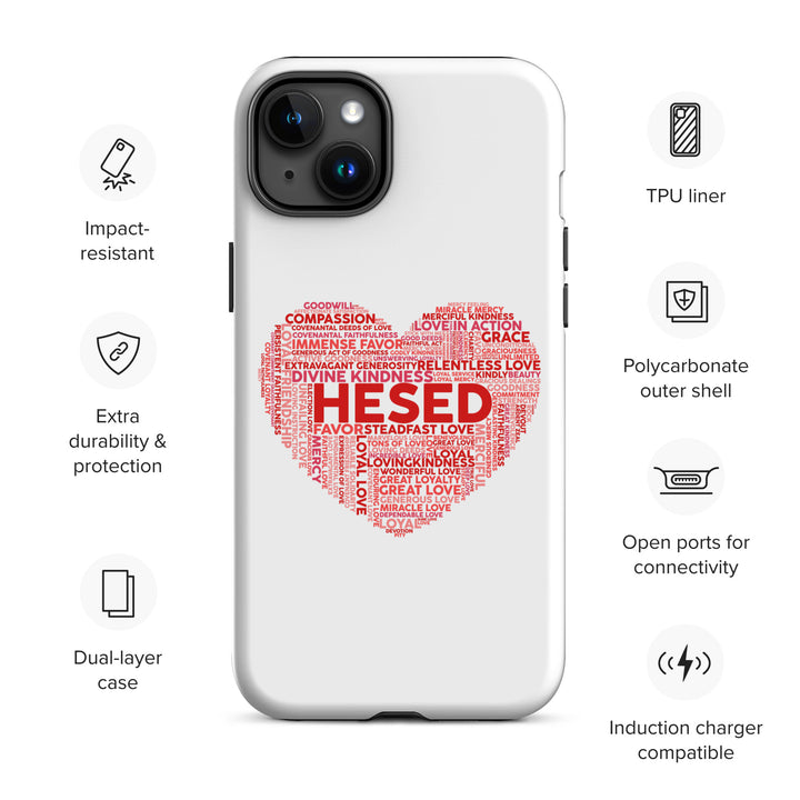 Christian Phone Case Hesed Heart White for iPhone® iPhone® Phone Cases   