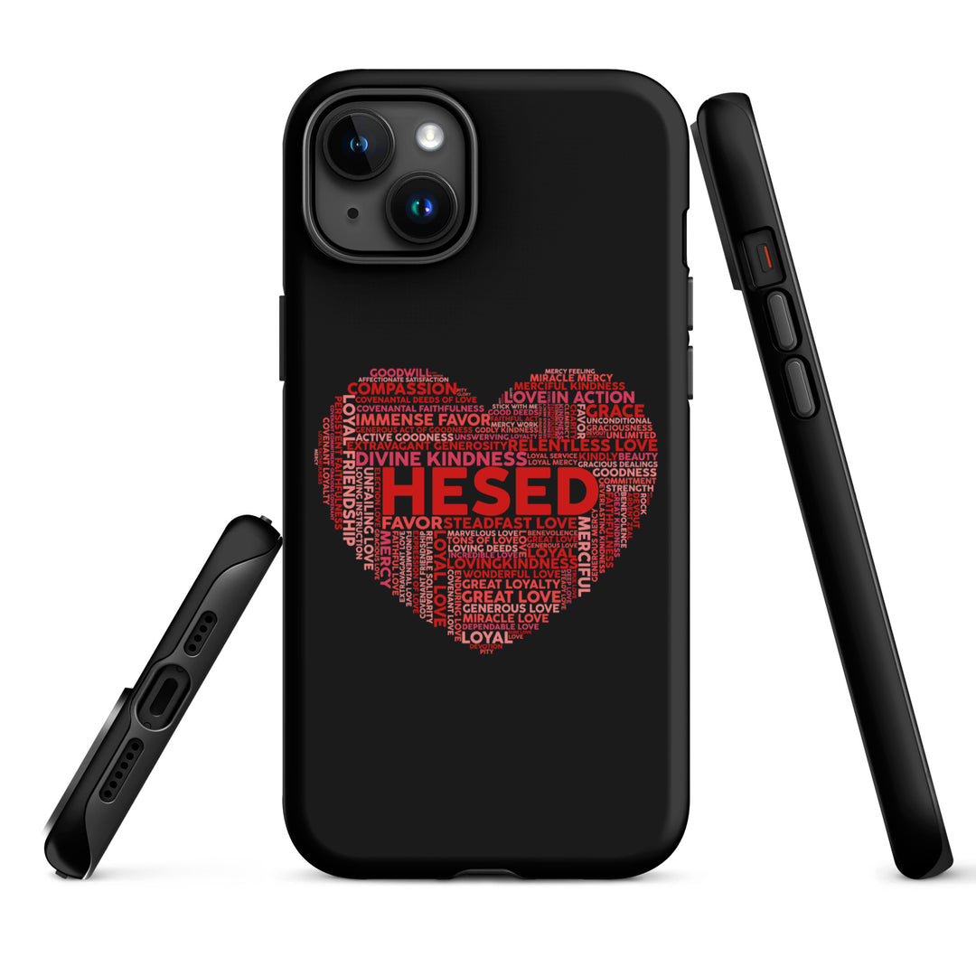 Christian Phone Case Hesed Heart Black for iPhone® iPhone® Phone Cases   