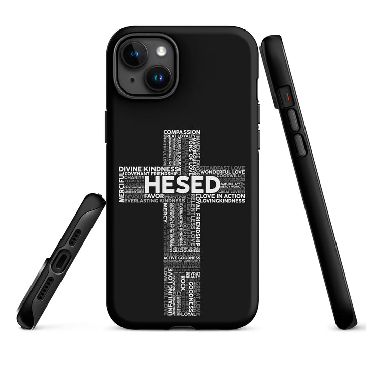 Christian Phone Case Hesed Cross Black for iPhone® iPhone® Phone Cases   