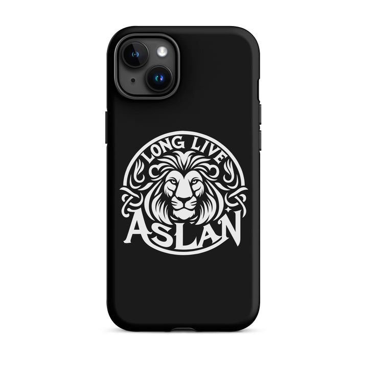 Christian Phone Case Long Live Aslan Black for iPhone® iPhone® Phone Cases Matte iPhone 15 Plus 