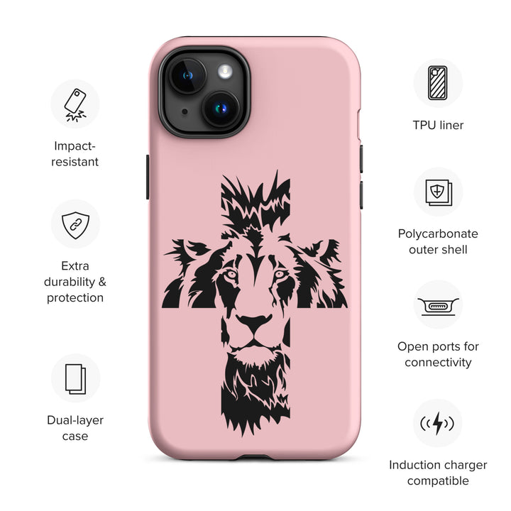 Christian Phone Case Aslan Cross Pink for iPhone® iPhone® Phone Cases   