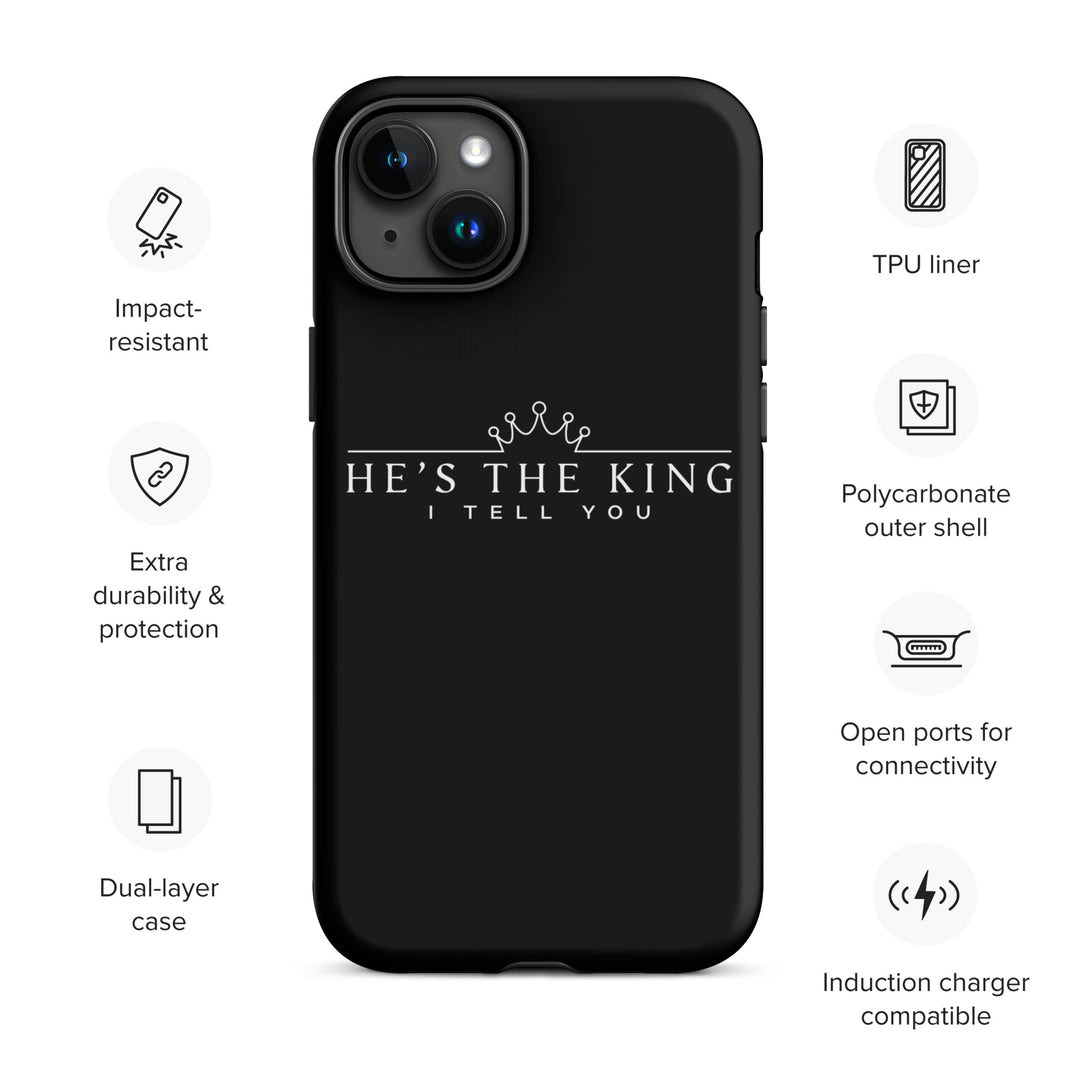 Christian Phone Case He's The King Black for iPhone® iPhone® Phone Cases   