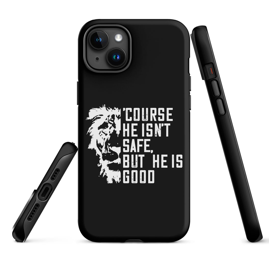 Christian Phone Case for iPhone® 'Course He Isn't Safe Black iPhone® Phone Cases   