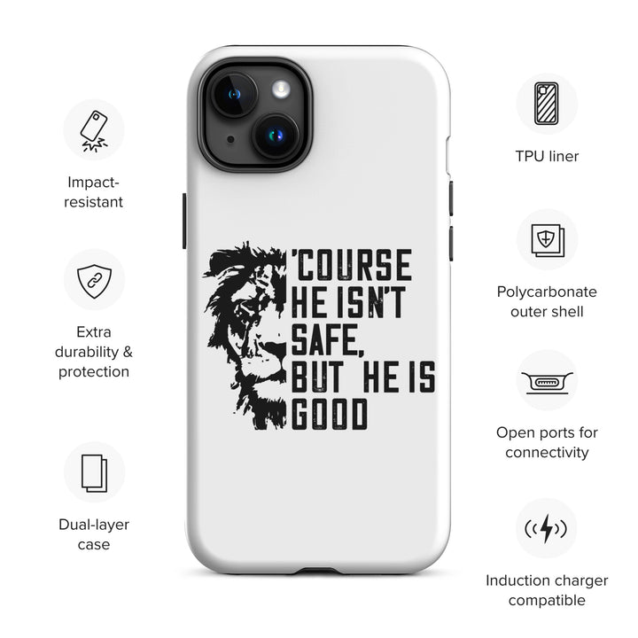 Christian Phone Case 'Course He Isn't Safe White for iPhone® iPhone® Phone Cases   