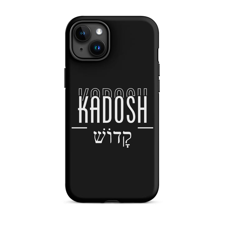 Christian Phone Case Kadosh Hebrew Black for iPhone® iPhone® Phone Cases Matte iPhone 15 Plus 