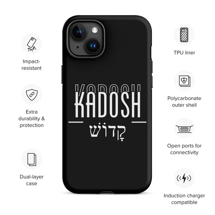 Christian Phone Case Kadosh Hebrew Black for iPhone® iPhone® Phone Cases   