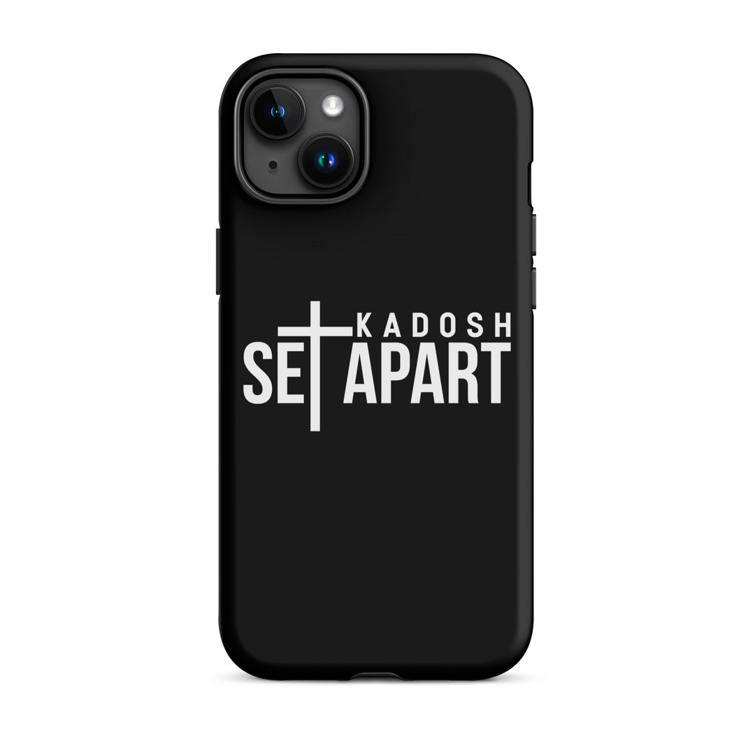 Christian Phone Case Set Apart Hebrew Black for iPhone® iPhone® Phone Cases Matte iPhone 15 Plus 