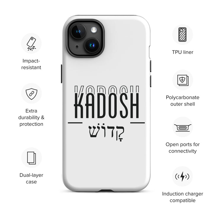 Christian Phone Case Kadosh Hebrew White for iPhone® iPhone® Phone Cases   