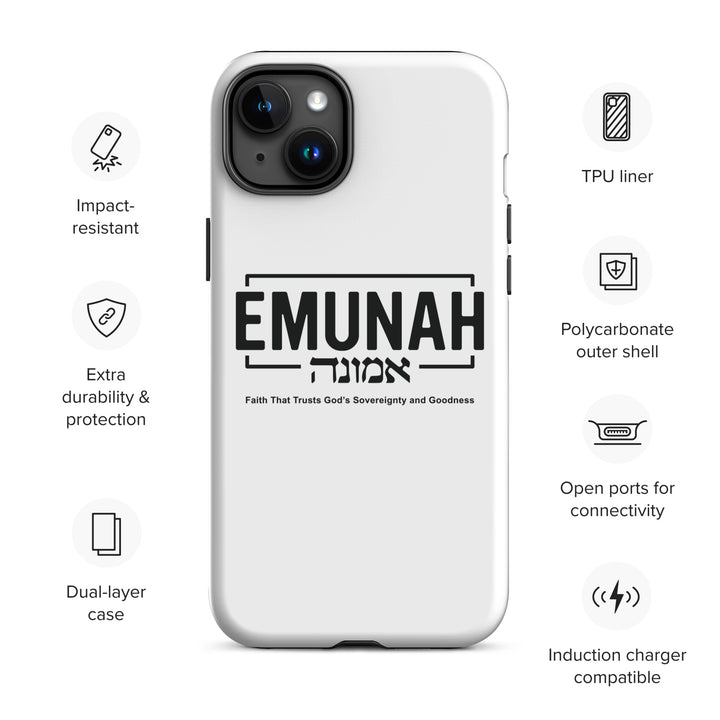 Christian Phone Case Emunah Faith That Trusts White for iPhone® iPhone® Phone Cases   