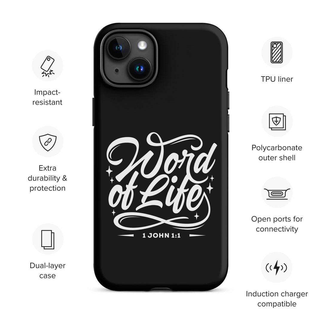 Christian Phone Case Word of Life Black for iPhone® iPhone® Phone Cases   