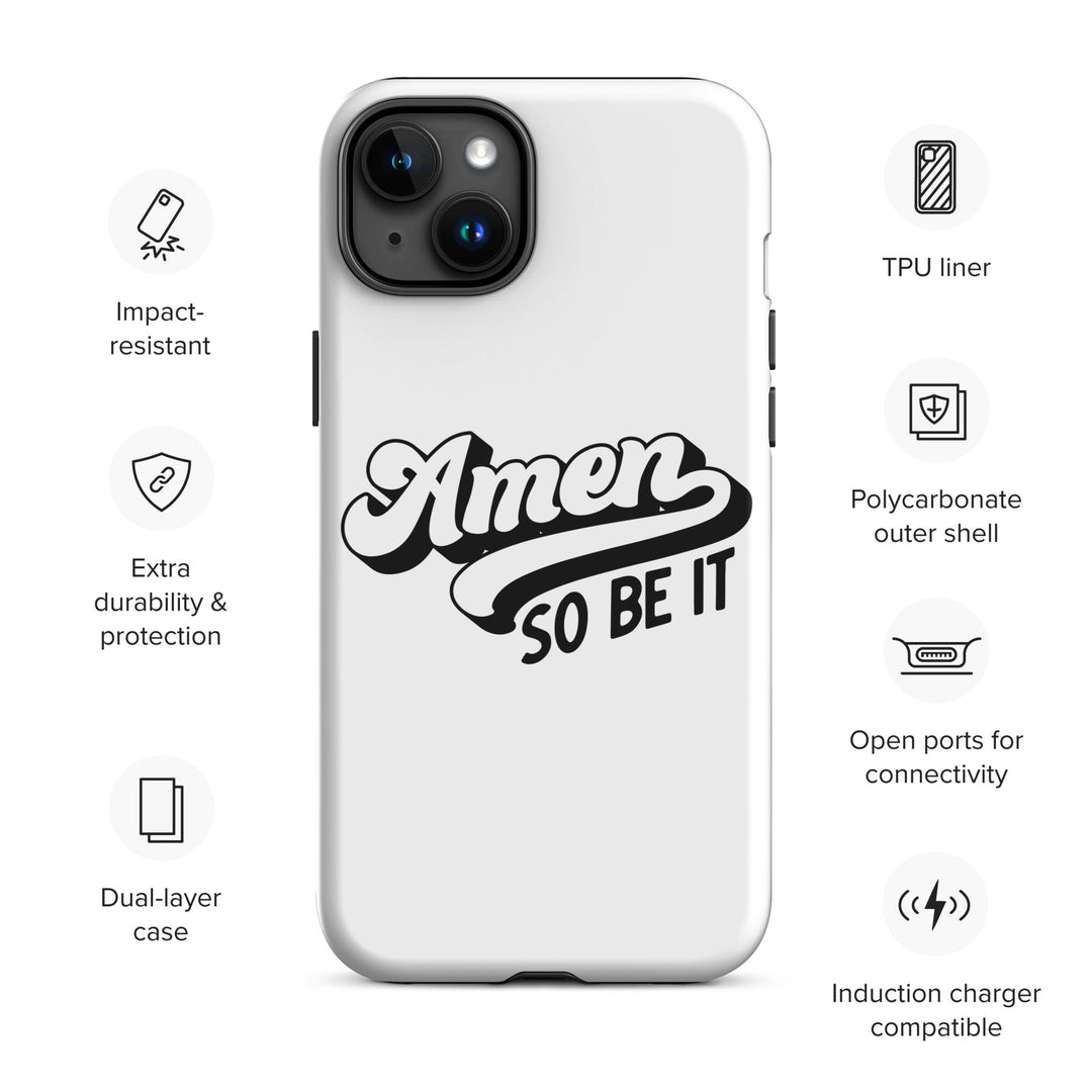 Christian Phone Case Amen So Be It White for iPhone® iPhone® Phone Cases   