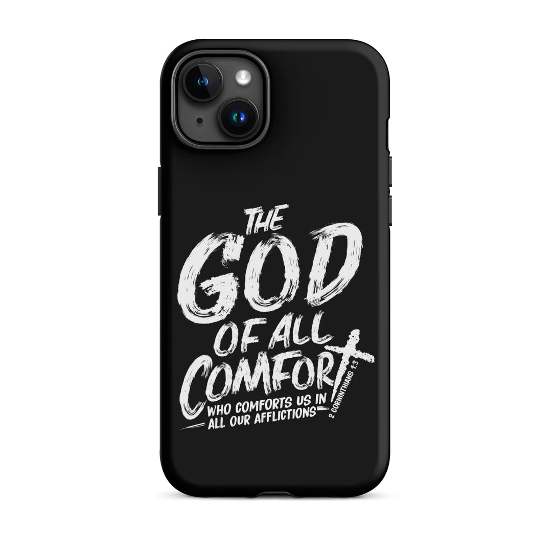 Christian Phone Case God of All Comfort Black for iPhone® iPhone® Phone Cases Matte iPhone 15 Plus 