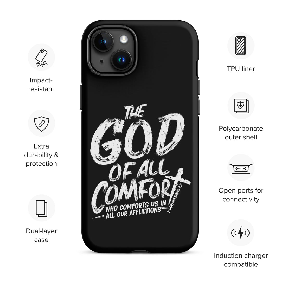 Christian Phone Case God of All Comfort Black for iPhone® iPhone® Phone Cases   