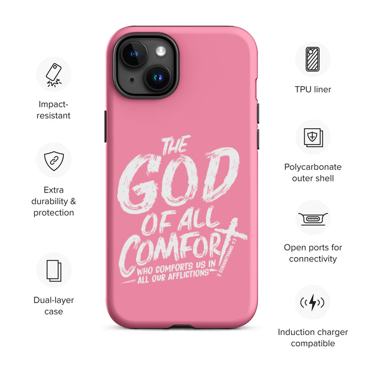 Christian Phone Case God of All Comfort Pink for iPhone® iPhone® Phone Cases   