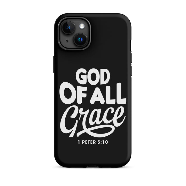 Christian Phone Case God of All Grace Black for iPhone® iPhone® Phone Cases Matte iPhone 15 Plus 