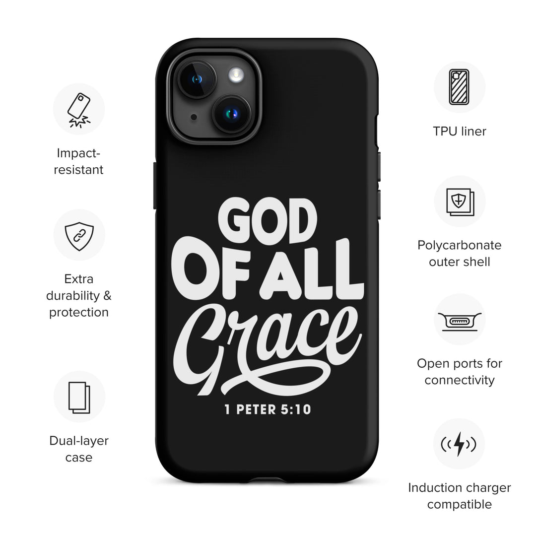 Christian Phone Case God of All Grace Black for iPhone® iPhone® Phone Cases   