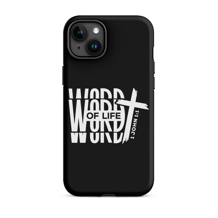 Christian Phone Case Word of Life Black for iPhone® iPhone® Phone Cases Matte iPhone 15 Plus 