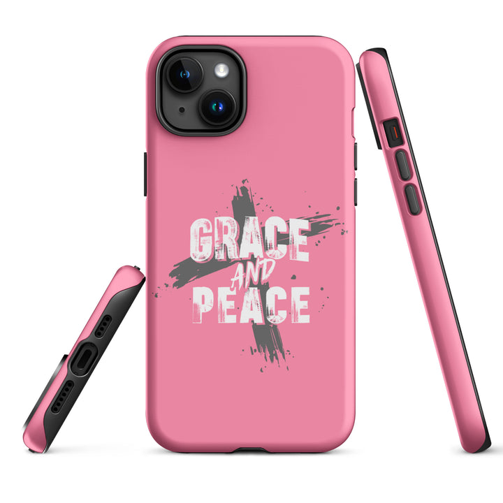 Christian Phone Case Grace and Peace Cross Pink for iPhone® iPhone® Phone Cases   