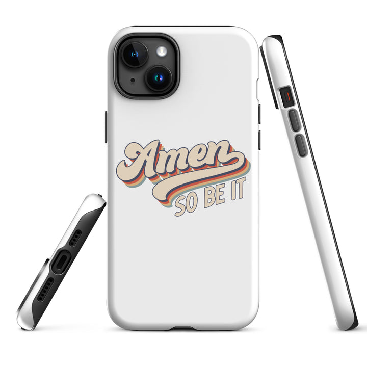 Christian Phone Case Amen So Be It White for iPhone® iPhone® Phone Cases   