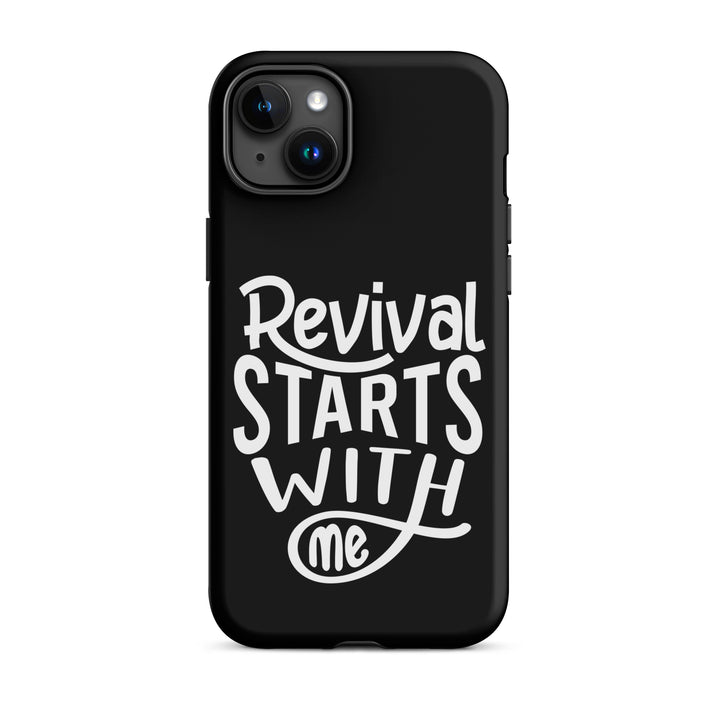 Christian Phone Case Revival Starts With Me Black for iPhone® iPhone® Phone Cases Matte iPhone 15 Plus 