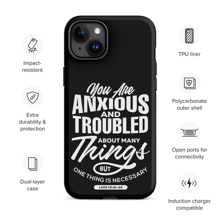 Christian Phone Case Anxious And Troubled Black for iPhone® iPhone® Phone Cases   