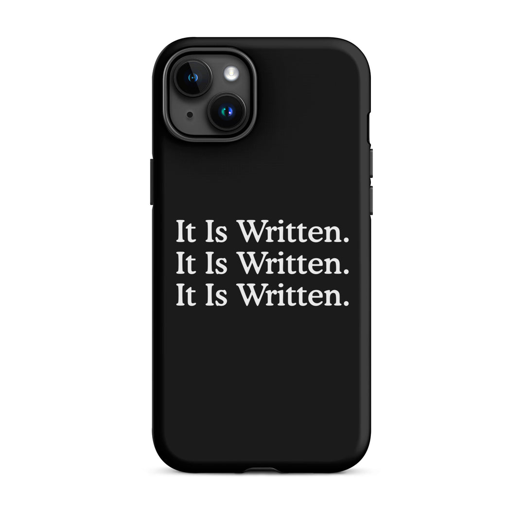 Christian Phone Case It Is Written Black for iPhone® iPhone® Phone Cases Matte iPhone 15 Plus 