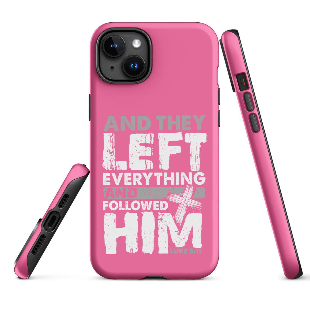 Christian Phone Case Left Everything Cross Pink for iPhone® iPhone® Phone Cases   