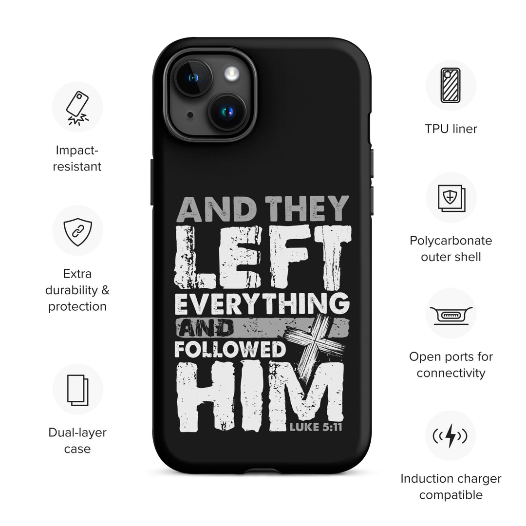 Christian Phone Case Left Everything Cross Black for iPhone® iPhone® Phone Cases   