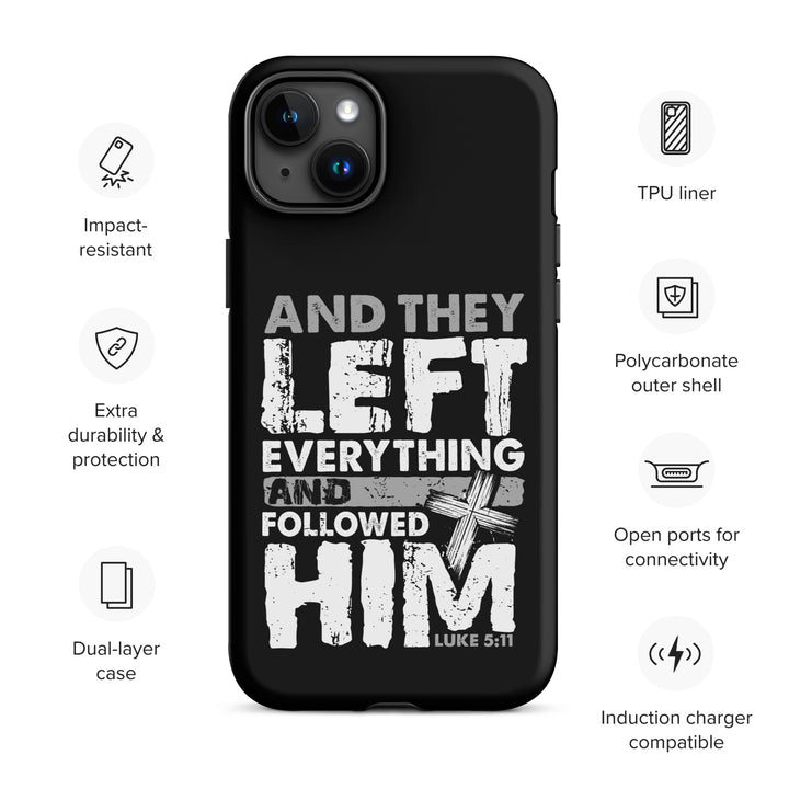 Christian Phone Case Left Everything Cross Black for iPhone® iPhone® Phone Cases   