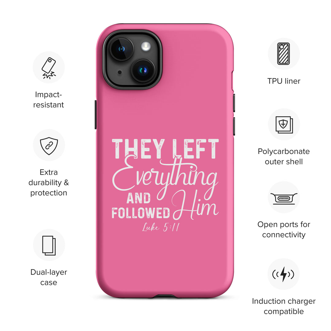 Christian Phone Case Left Everything Pink for iPhone® iPhone® Phone Cases   