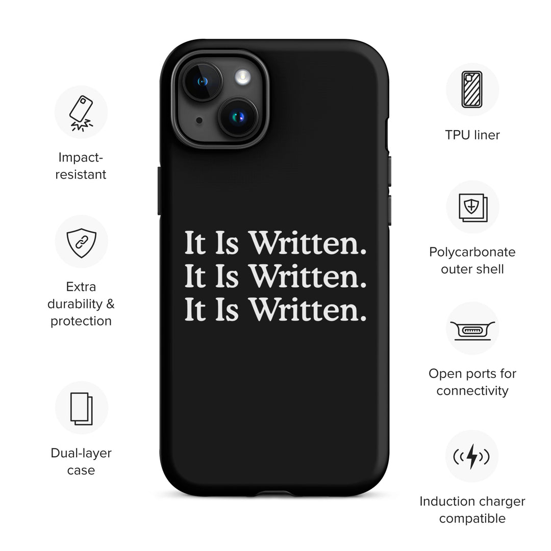 Christian Phone Case It Is Written Black for iPhone® iPhone® Phone Cases   