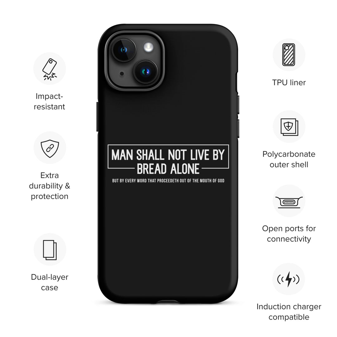 Christian Phone Case Bread Alone Black for iPhone® iPhone® Phone Cases   