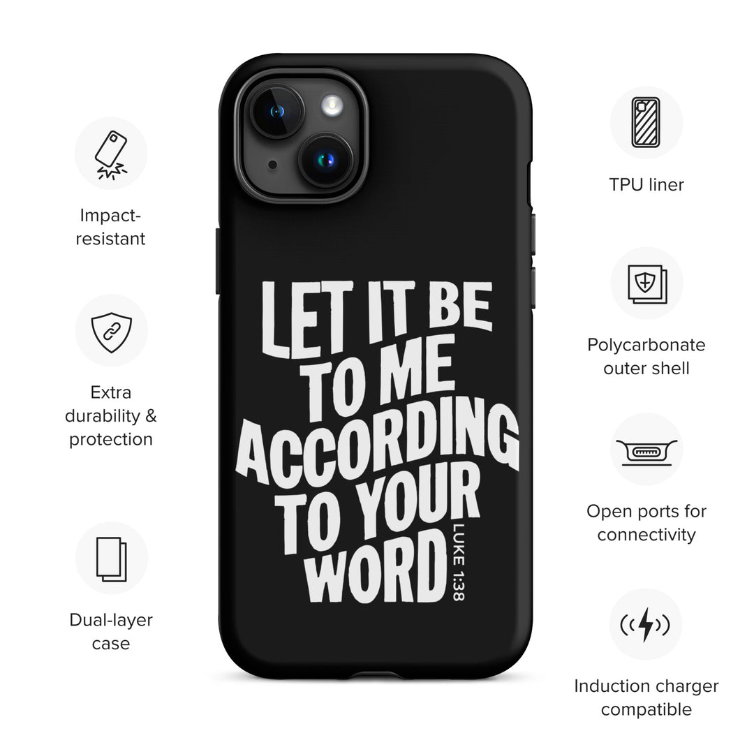 Christian Phone Case According To Your Word Black for iPhone® iPhone® Phone Cases   