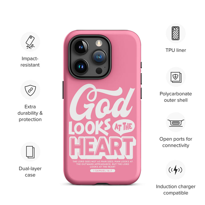 Christian Phone Case God Looks At Heart for iPhone® iPhone® Phone Cases   