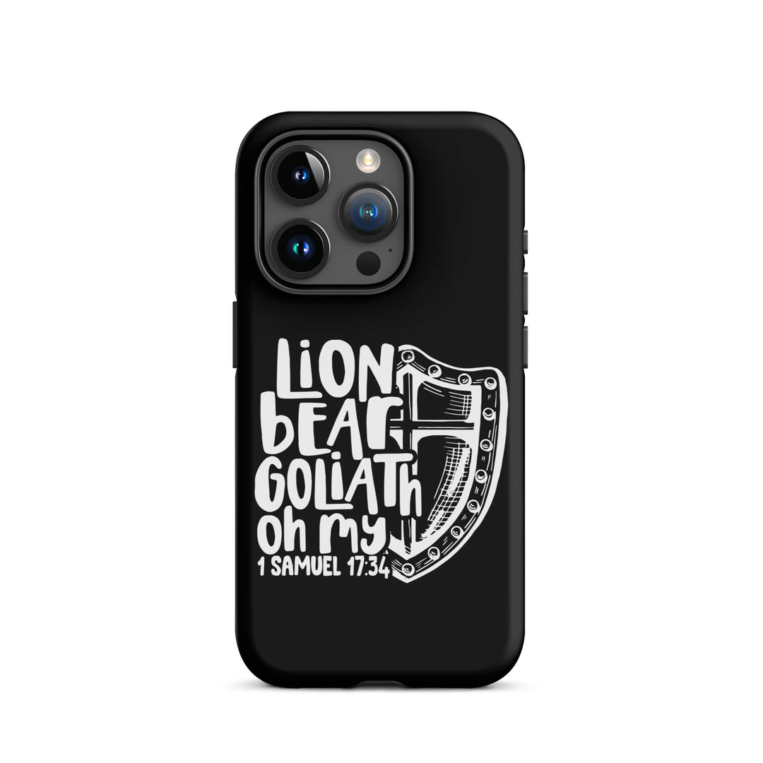 Christian Phone Case Lion Bear Goliath Oh My for iPhone® iPhone® Phone Cases Matte iPhone 15 Pro 