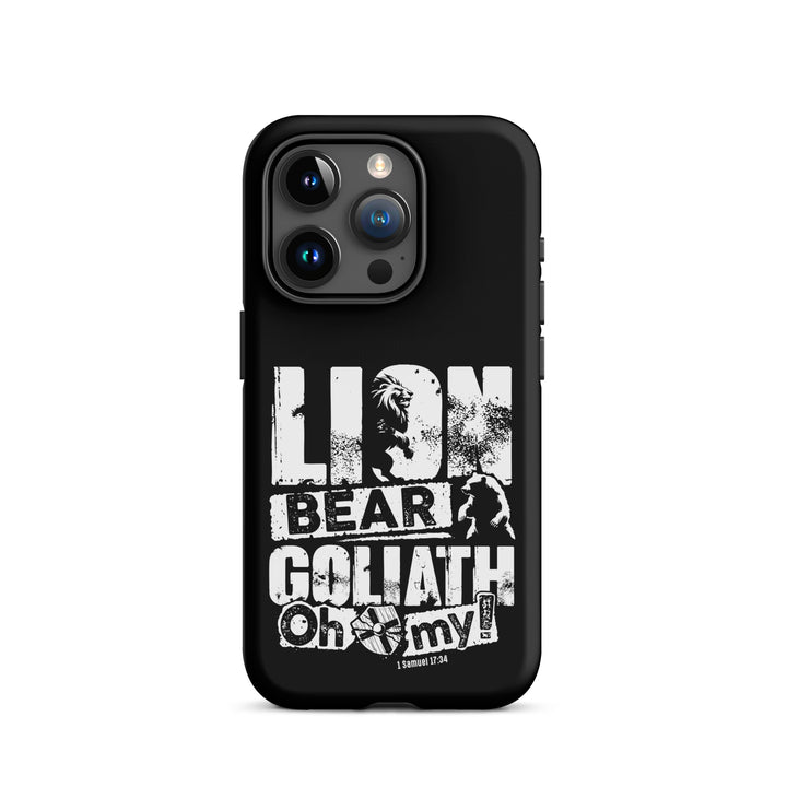 Christian Phone Case Lion Bear Goliath for iPhone® iPhone® Phone Cases Matte iPhone 15 Pro 