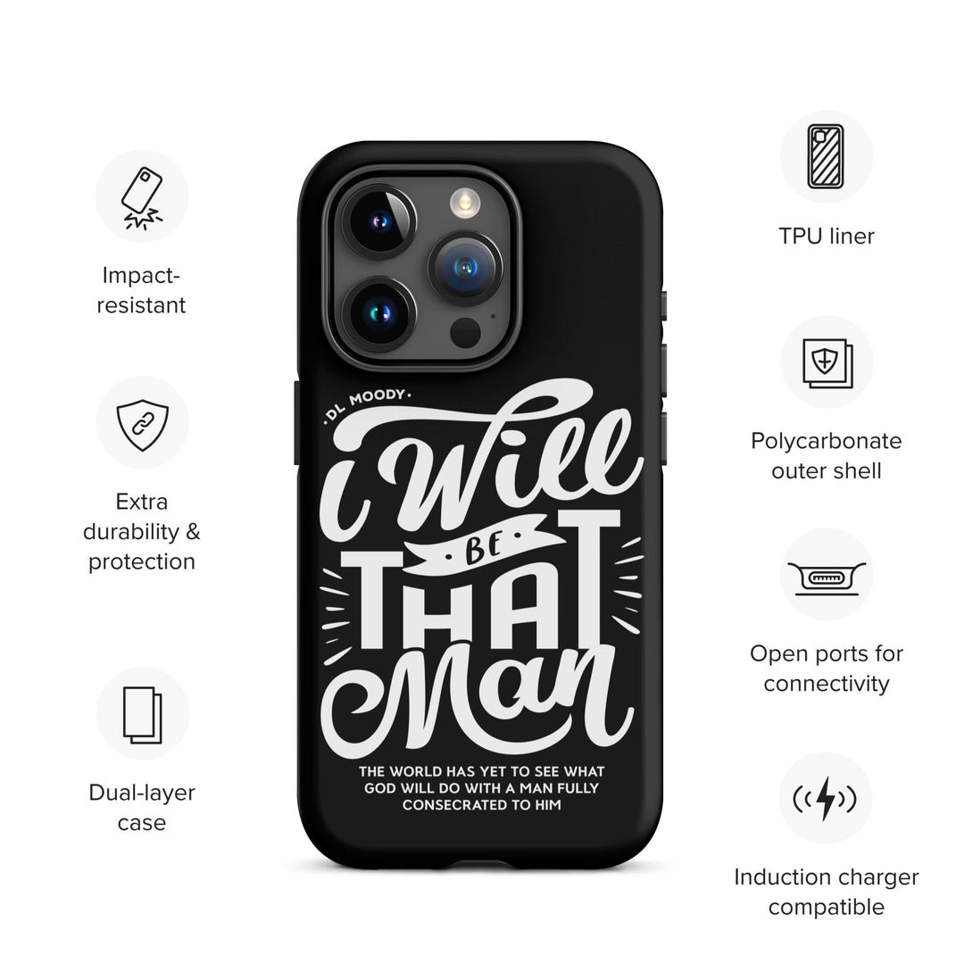 Christian Phone Case I Will Be That Man Black for iPhone® iPhone® Phone Cases   