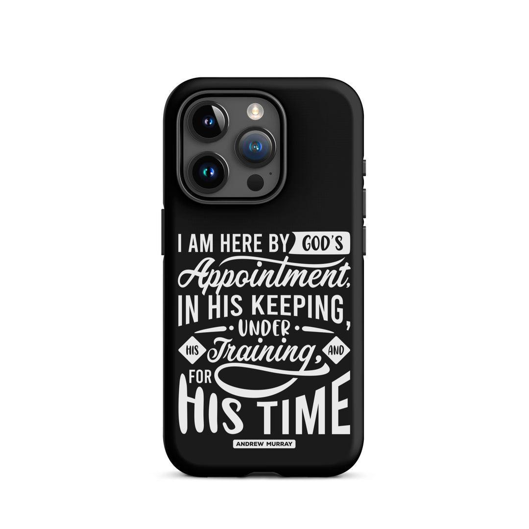 Christian Phone Case His Time Black for iPhone® iPhone® Phone Cases Matte iPhone 15 Pro 