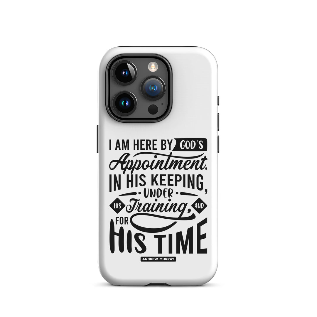 Christian Phone Case His Time White for iPhone® iPhone® Phone Cases Matte iPhone 15 Pro 