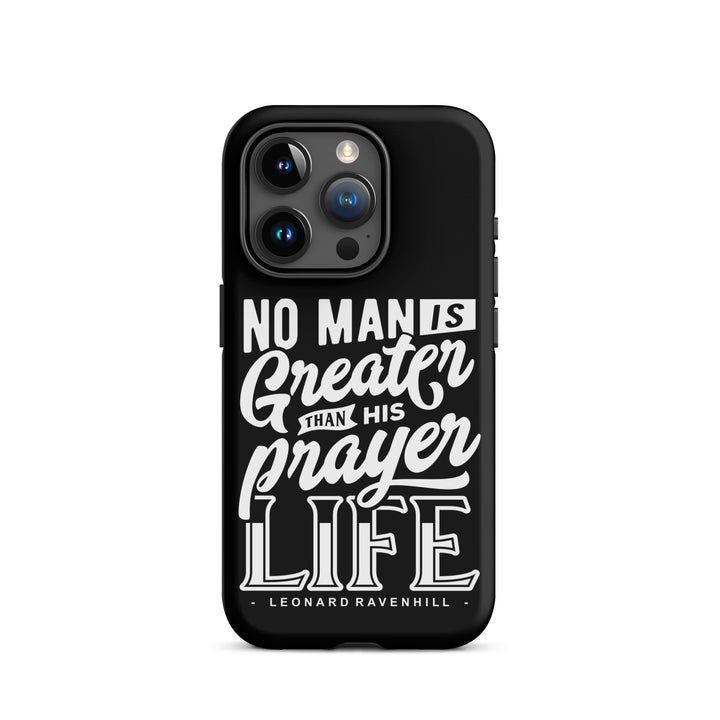 Christian Phone Case Prayer Life Black for iPhone® iPhone® Phone Cases Matte iPhone 15 Pro 