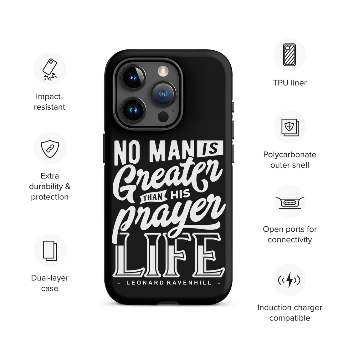 Christian Phone Case Prayer Life Black for iPhone® iPhone® Phone Cases   