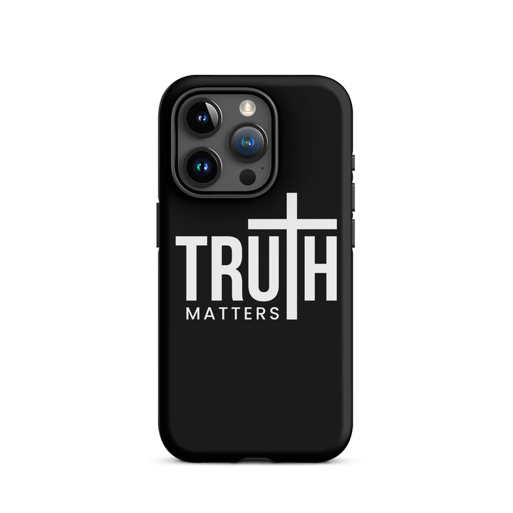 Christian Phone Case Truth Matters Black for iPhone® iPhone® Phone Cases Matte iPhone 15 Pro 