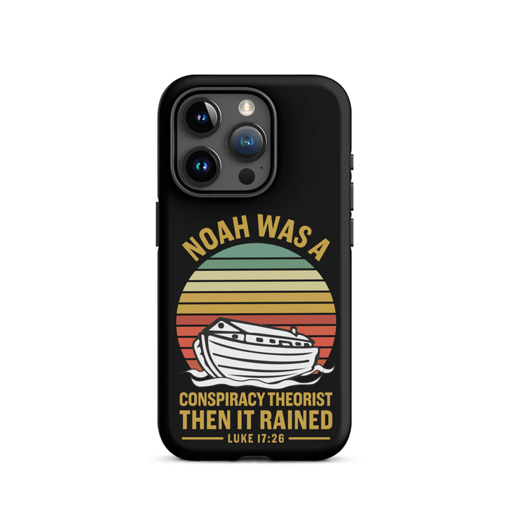 Christian Phone Case Noah Conspiracy Black for iPhone® iPhone® Phone Cases Matte iPhone 15 Pro 