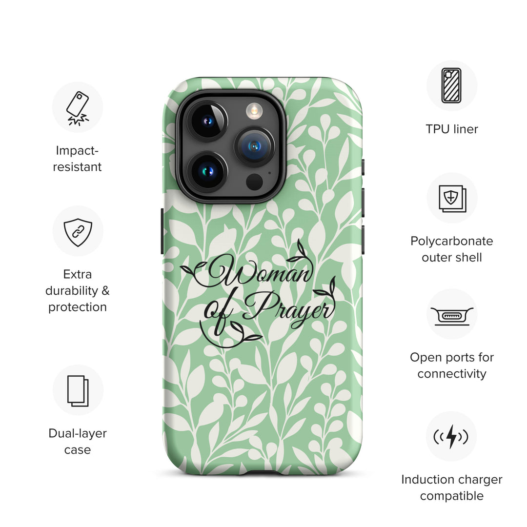 Christian Phone Case Woman of Prayer Green for iPhone® iPhone® Phone Cases   