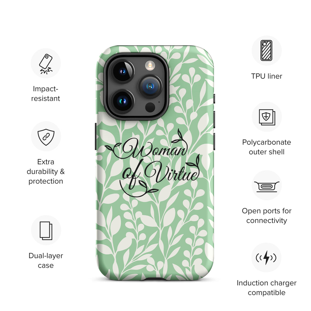 Christian Phone Case Woman of Virtue Green for iPhone® iPhone® Phone Cases   